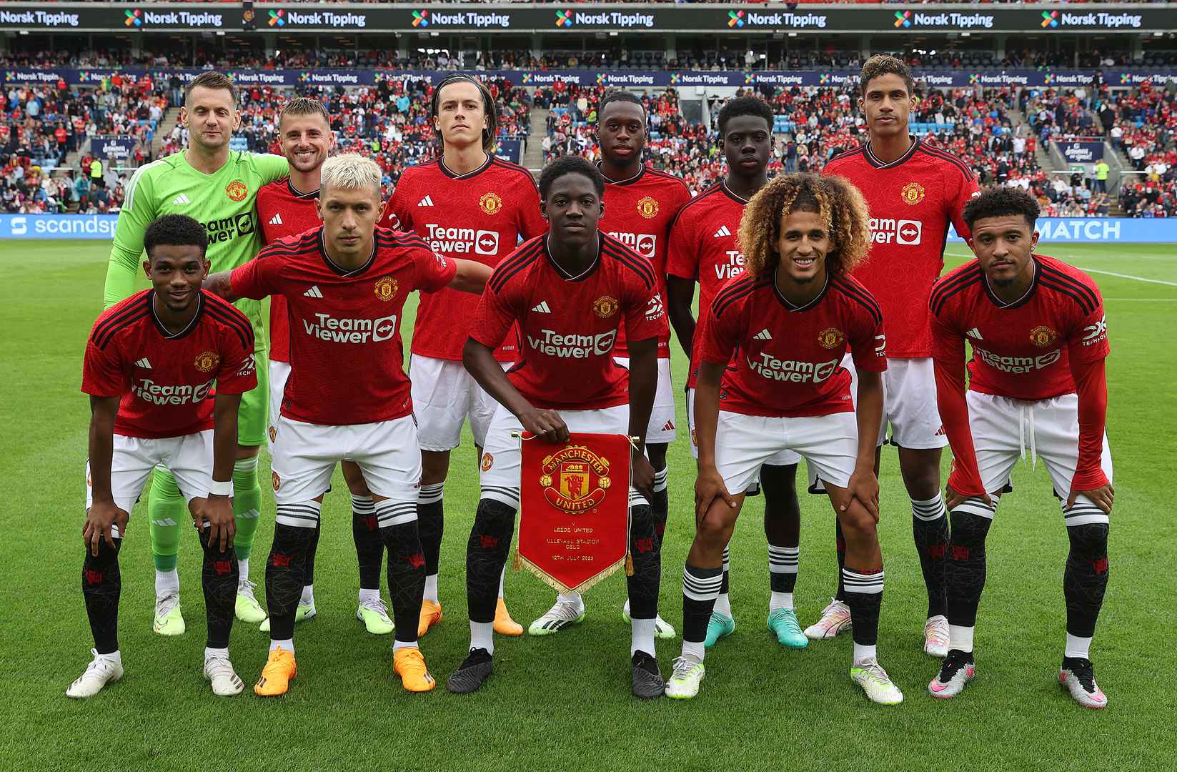 Gallery of Man Utd players wearing new 2023 24 home kit v Leeds United in  Oslo | Manchester United