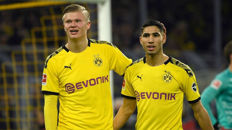 Hakimi mong muốn Haaland tiếp tục ghi bàn cho Dortmund | Bóng Đá